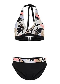 bonprix bikini set|bonprix Halterneck Floral Print Bikini Set .